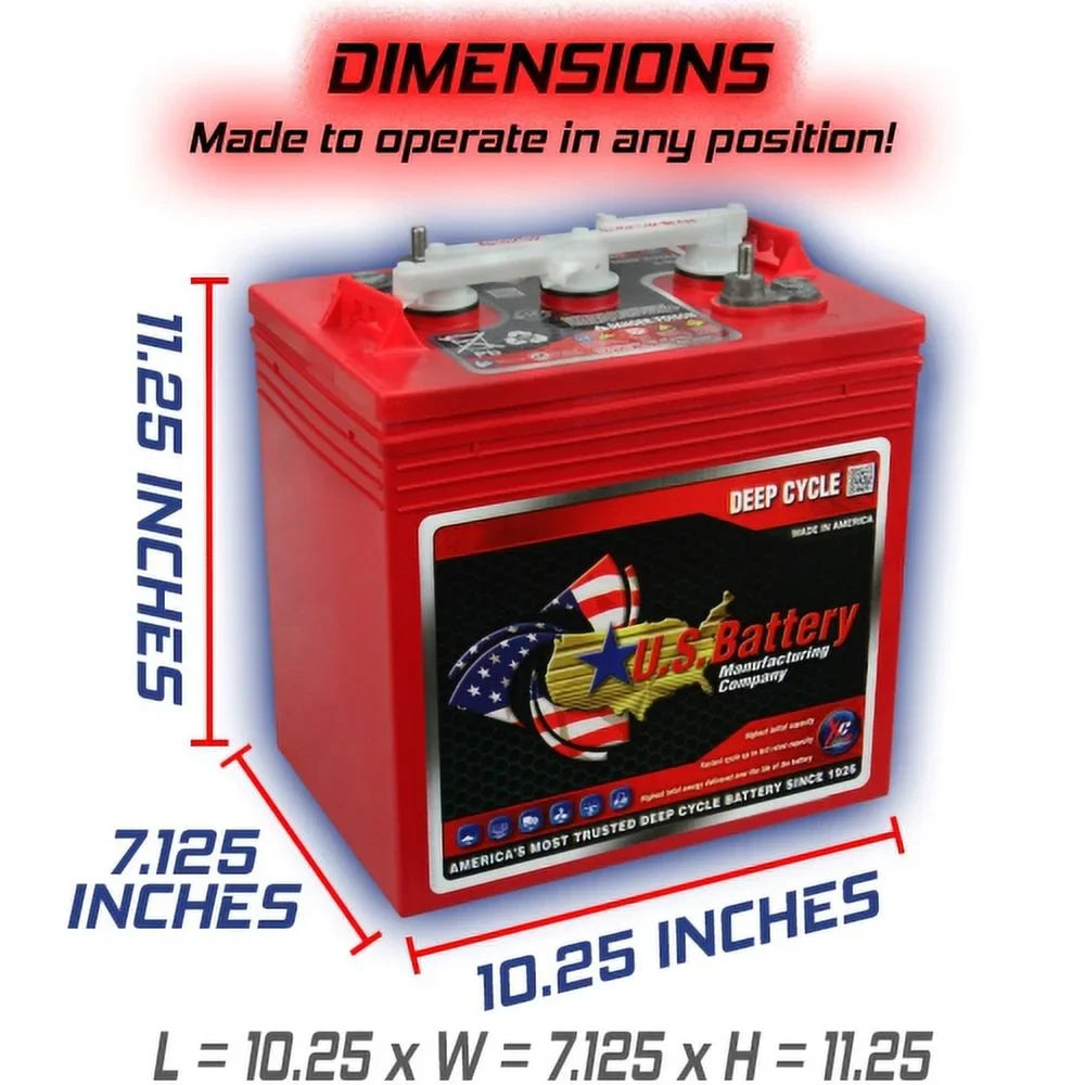 US2200XC Replaces T-105 6V Volt Deep Cycle Golf Cart, Solar, Marine, RV and Industrial Use Batteries - 6 Pack - image 6