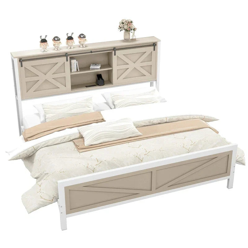 Moasis Farmhouse Oak Queen/King Size Bed Frame - image 8