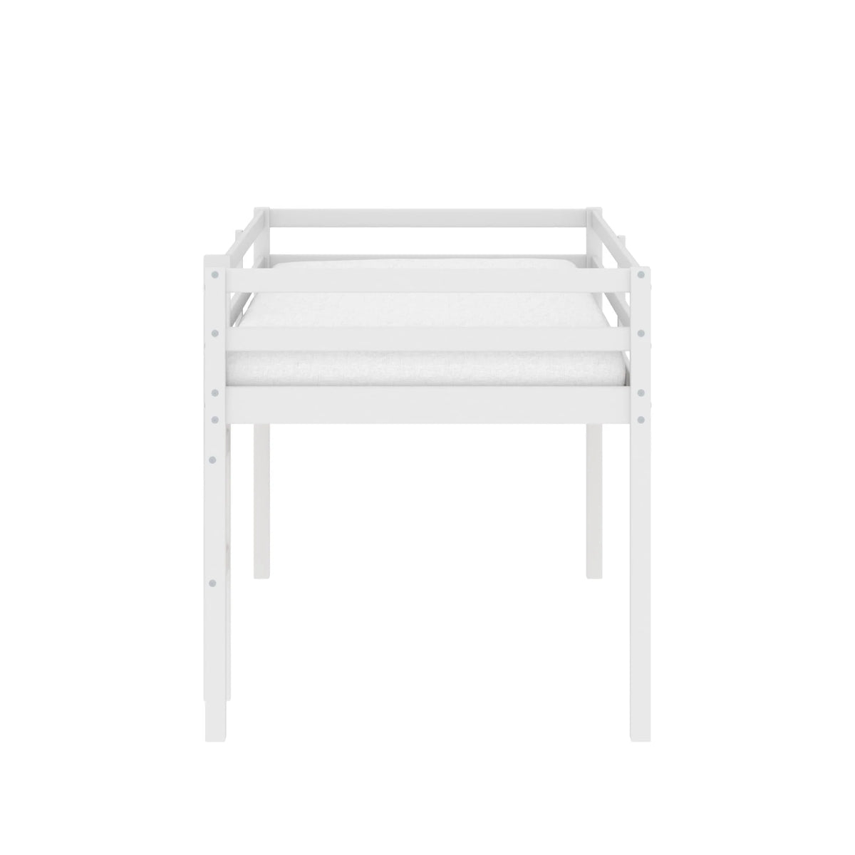 Hillsdale Campbell Wood Twin Junior Loft Bunk Bed, White - image 9