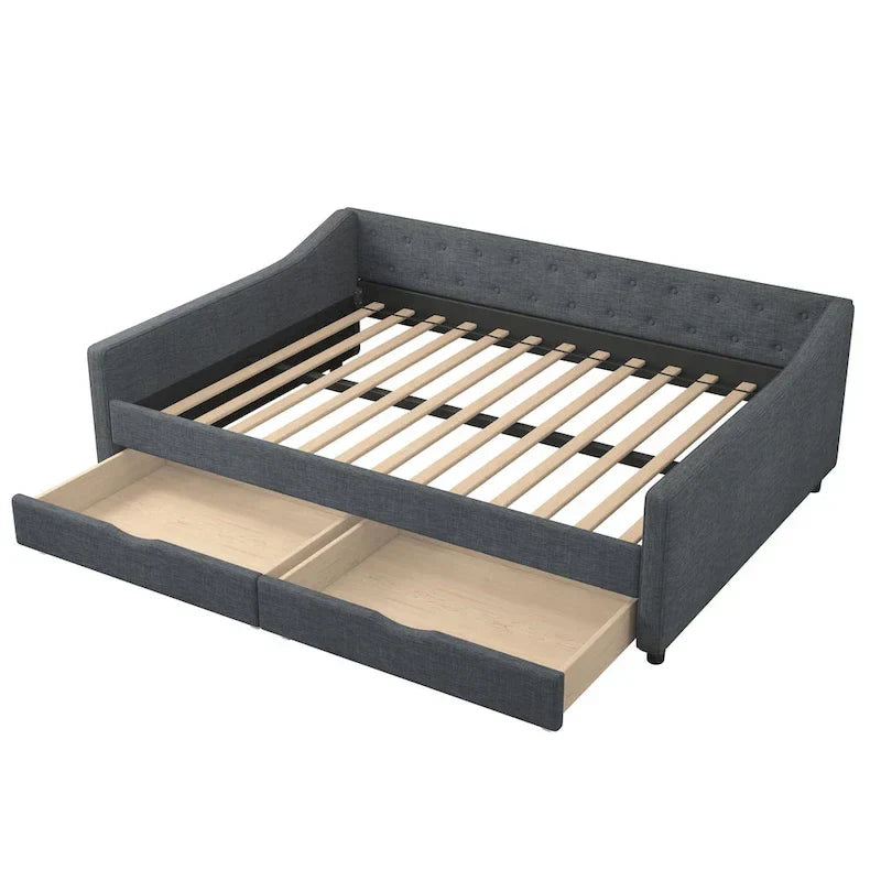 Christopher Knight Home Bennett Tufted Daybed Sofa with Storage Drawers and Stylish Curved Arms - image 17