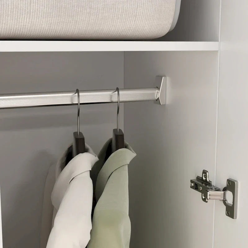 Freestanding 2-Door Bedroom Armoire with Hanging Rod - image 15
