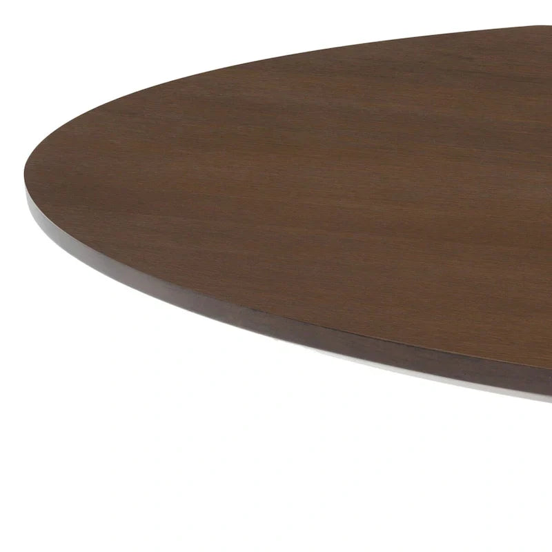Round Dining Table with Wooden Base for Kitchen and Dining Room - image 13