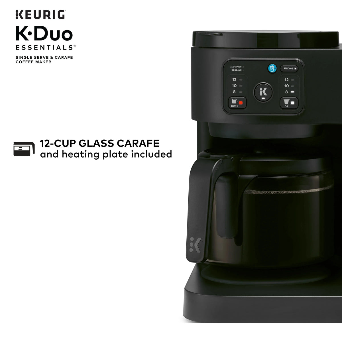 Keurig K-Duo Essentials, Hot & Iced Single-Serve K-Cup Pod Coffee Maker & Carafe,  Moonlight Grey - image 12