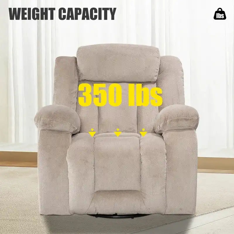 Upholstered Recliner with Rocking and Swiveling Features - image 38