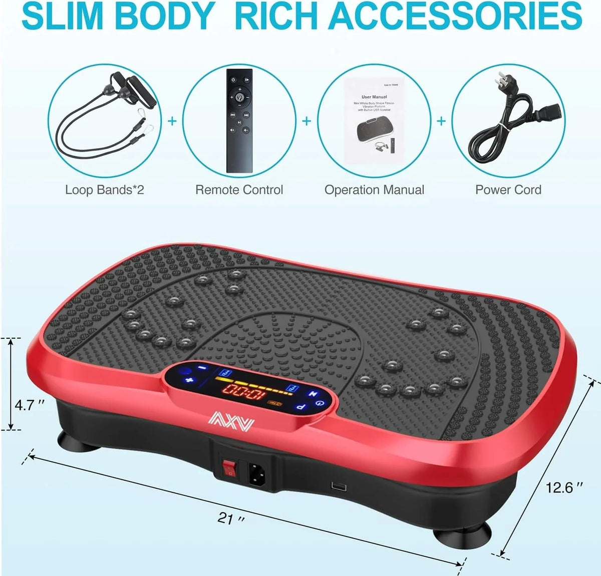 Vibration Plate Fitness Platform Exercise Machine Vibrating Lymphatic Drainage Shaking Full Body Shaker Workout Vibrate Stand Shake Board Sport Gym for Weight Loss Fat Burner for Women Men - image 47