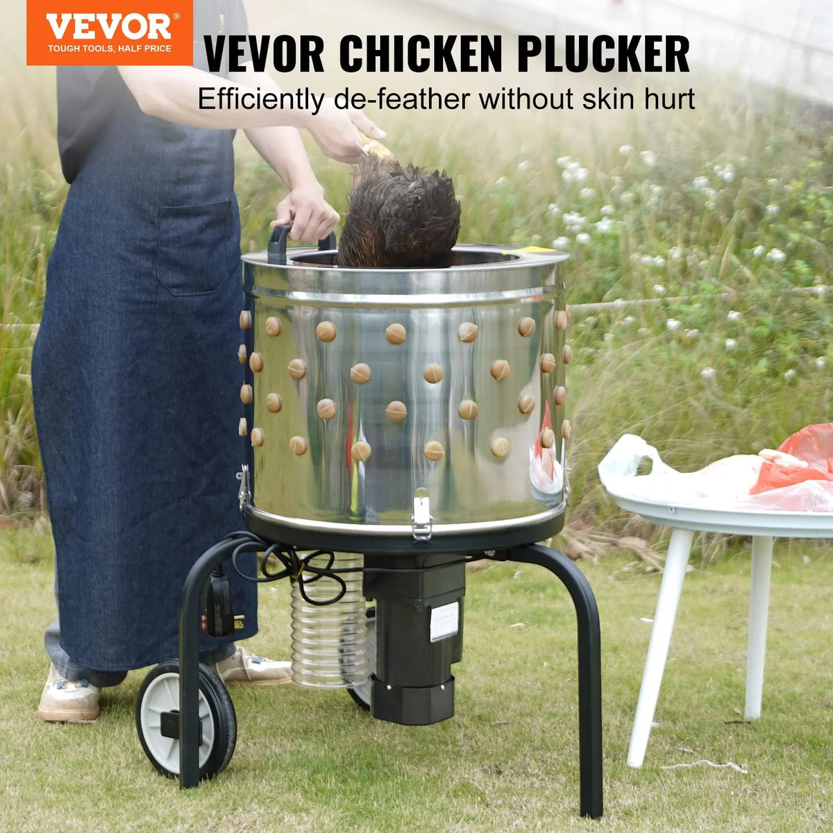 VEVOR 500W Chicken Plucker Machine with 20 Drum - image 8