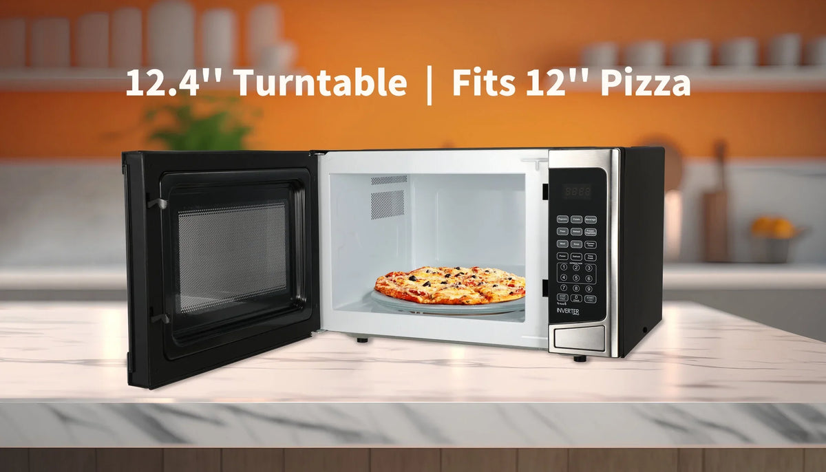 Emerson 1.2 Cu Ft, 1000W Stainless Steel Countertop Microwave Oven with Inverter Technology, Touch Control, MWI1212SS - image 8