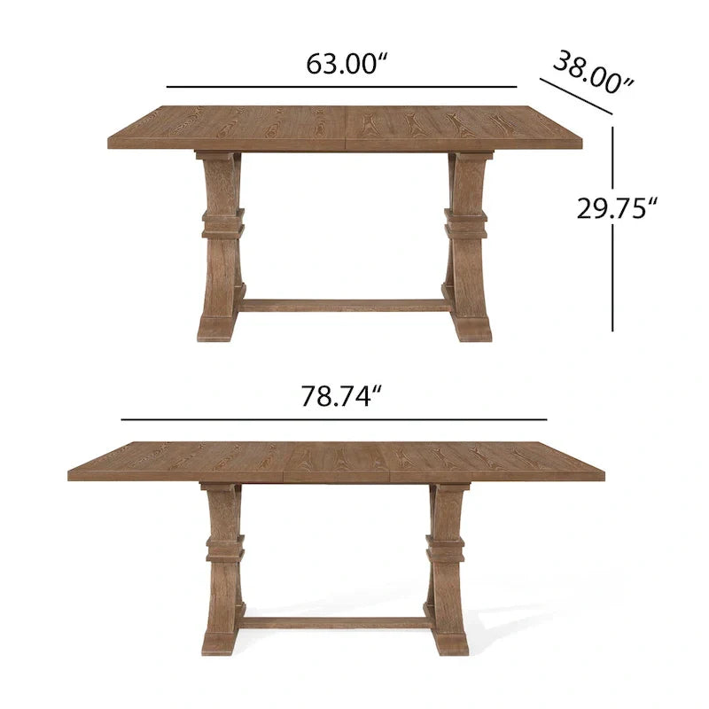 Christopher Knight Home 7-Piece Dining Set with Hudson Fabric and Wood - image 7