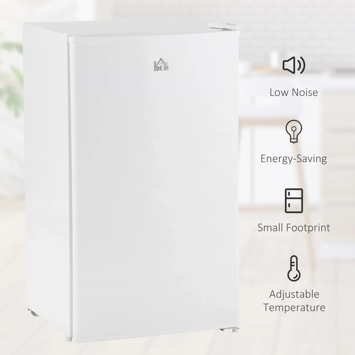 Harper & Bright Designs Double Door Mini Fridge with Freezer, 3.2 Cu.Ft Compact Refrigerator with Adjustable Shelf, Adjustable Thermostat and Reversible Door for Bedroom, Dorm, Home Office, White - image 28