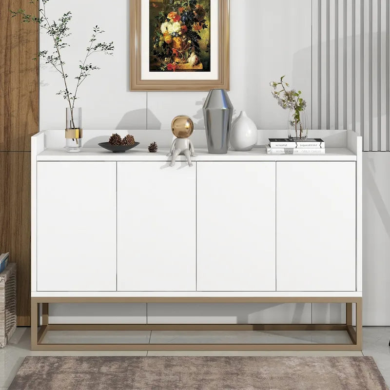 47.2-Inch Modern Sideboard/Buffet with Spacious Table and Four Doors - image 8