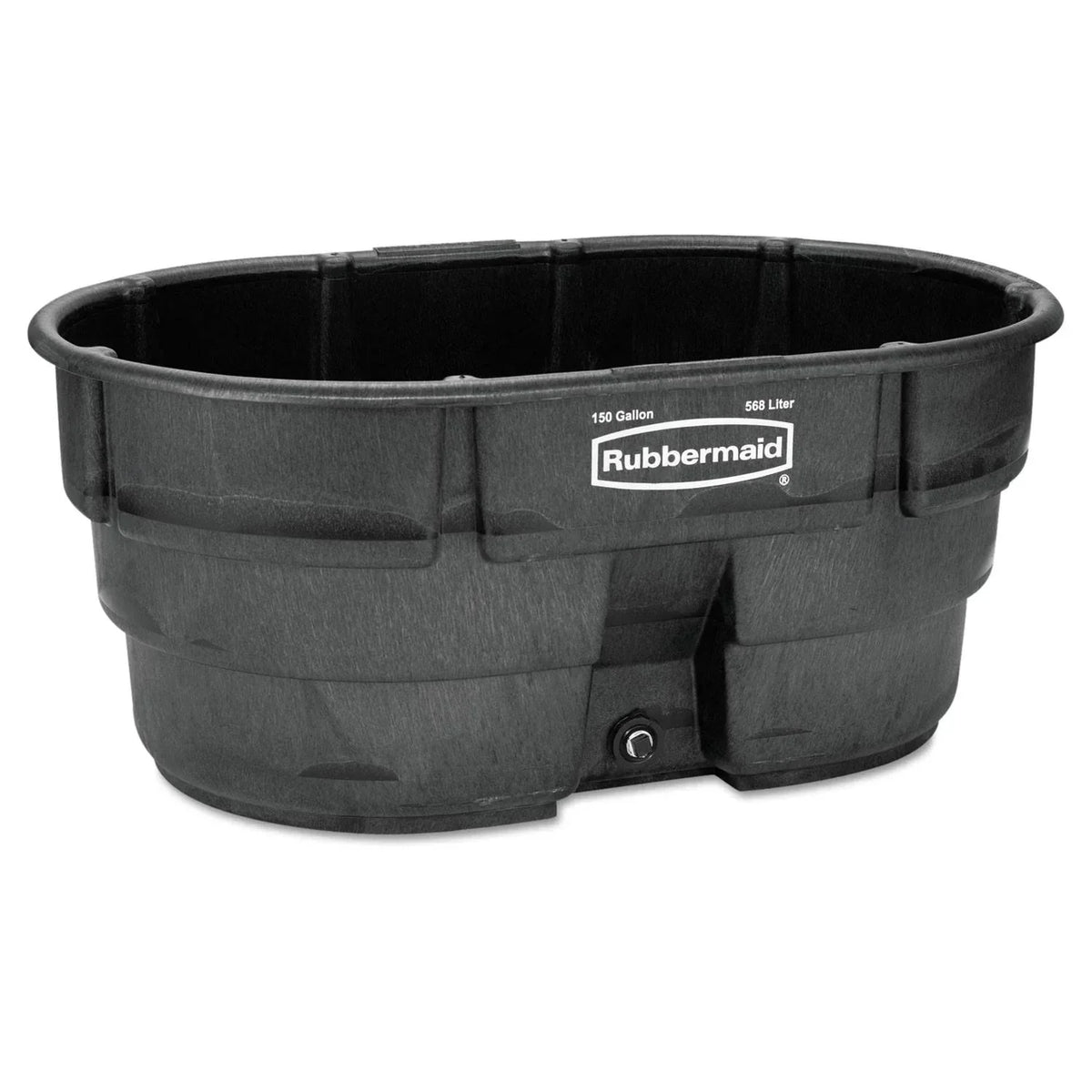 Rubbermaid FG424500BLA Livestock Tank (Model Year 2025), 150 Gallon Capacity, Plastic, Black - image 1