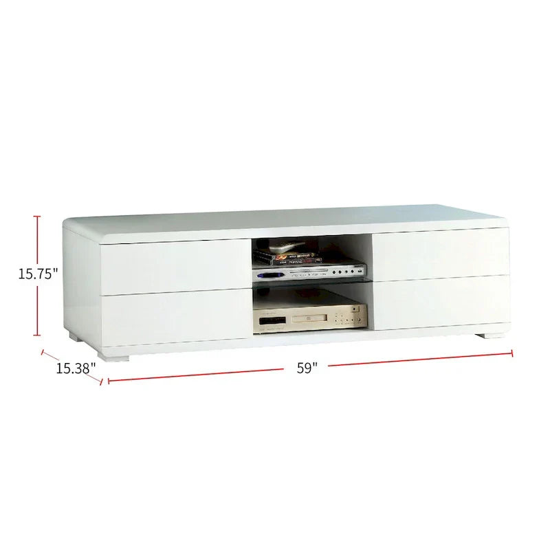 High Gloss Lacquer TV Stand with 4 Drawers - image 10