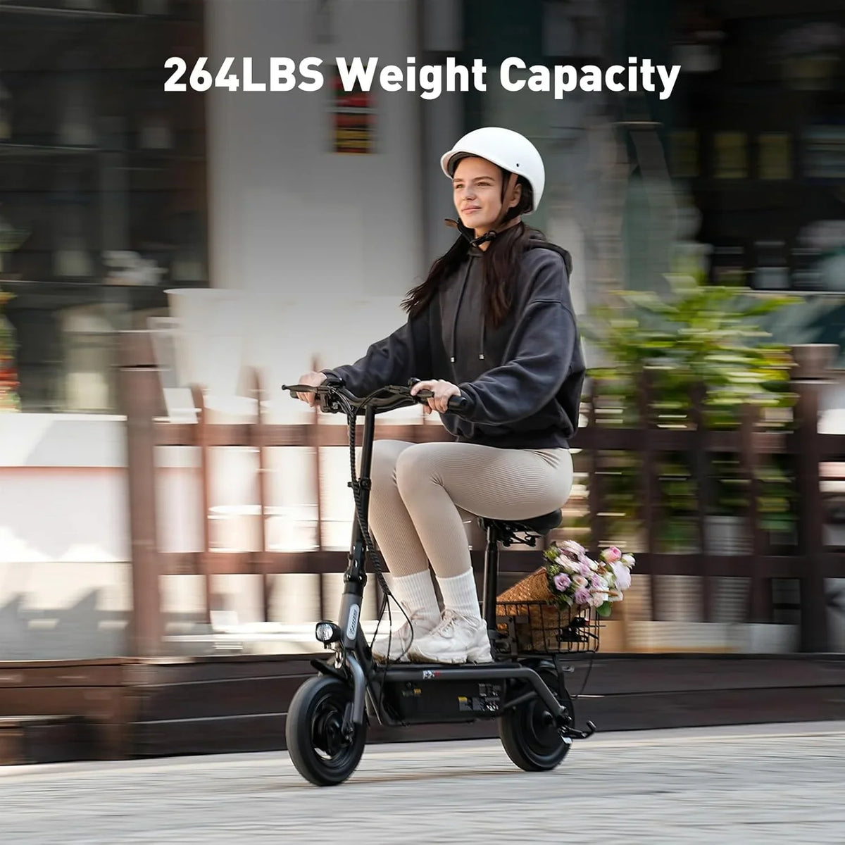 iScooter electric scooter with seat, 37/21 mile range, 28/19/15.6 mph top speed, dual suspension scooter with basket - image 21