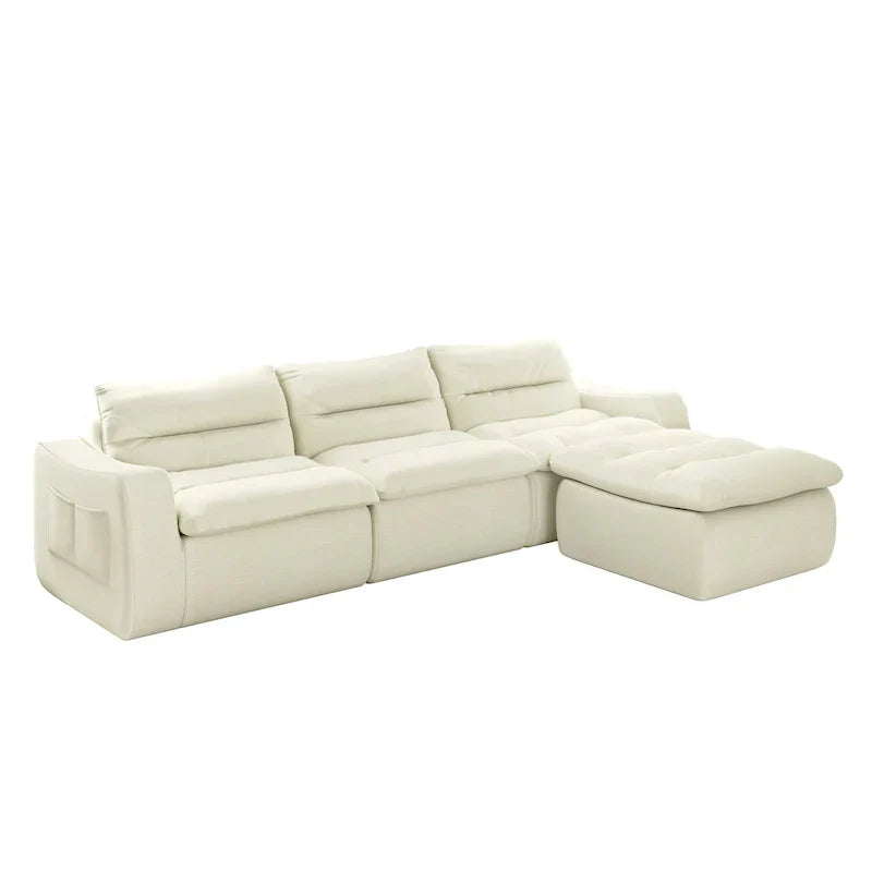 116.26 Modular Foam L-Shaped Sofa - Versatile Free Combination, No Assembly Required & Ergonomic Support (Available in 4 or 6-Seater) - image 20