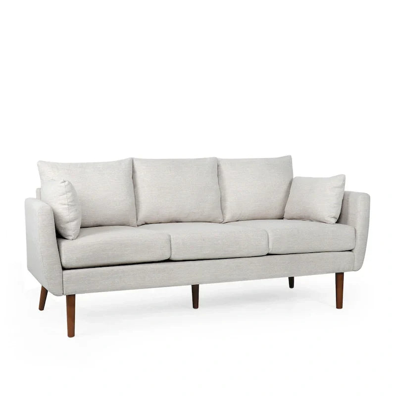 Contemporary 76.5-Inch 3-Seater Sofa with Birchwood Legs and Cushions - image 16