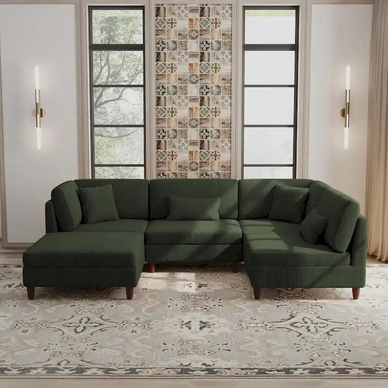 Modular Sectional Sofa with Ottoman and Configurable Design - image 16