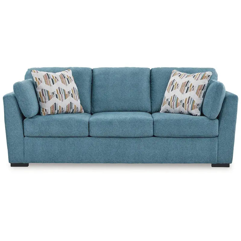Signature Design by Ashley Keerwick Teal Queen Sofa Bed - Dimensions: 94" W x 41" D x 39" H - image 3