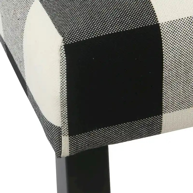 Set of 2 HomePop Black Plaid Parsons Dining Chairs - image 8