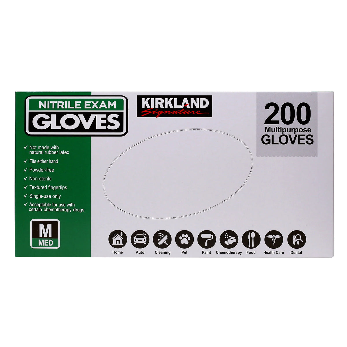 Kirkland Signature Nitrile Exam Gloves, 400-count, Size Medium - image 3