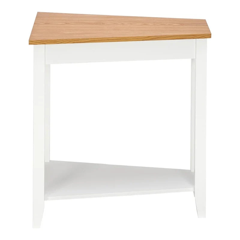 White MDF 24-Inch Wide 2-Tier Narrow Nightstand and Sofa Table - image 7