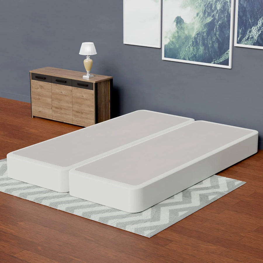 Hollywood Queen Box Spring/Foundation – Wood Split, Low Profile, Beige, Durable & Compliant - image 1
