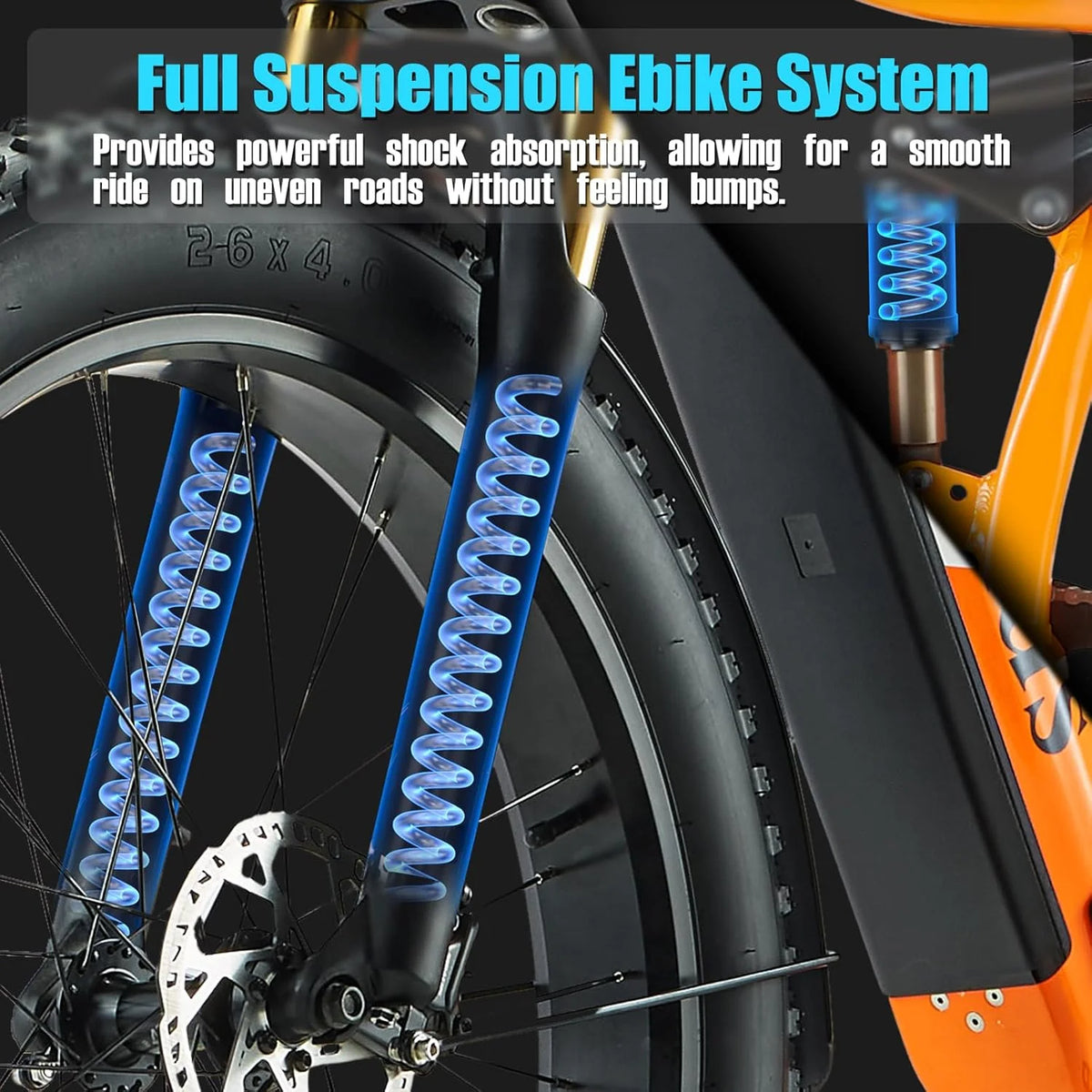 Electric Bike for Adults 26'', 1000W E - Mountain Bike 48V 30/20ah UL2849 Removable Battery, Fat Tire Ebike up to - image 37