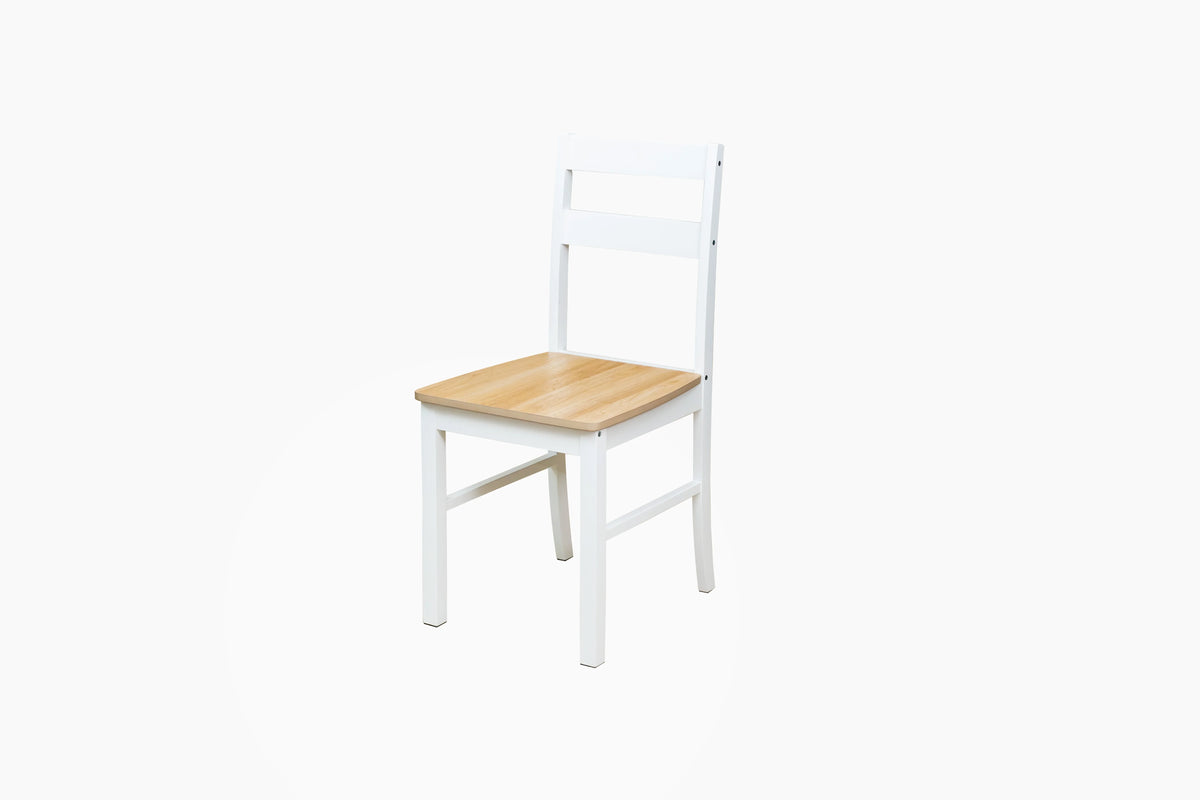 Mainstays 5-Piece Dining Set, 1 Table and 4 Chairs, White, MDF and Rubberwood, Indoor, 46" L x 29" W x 30" H Table - image 9