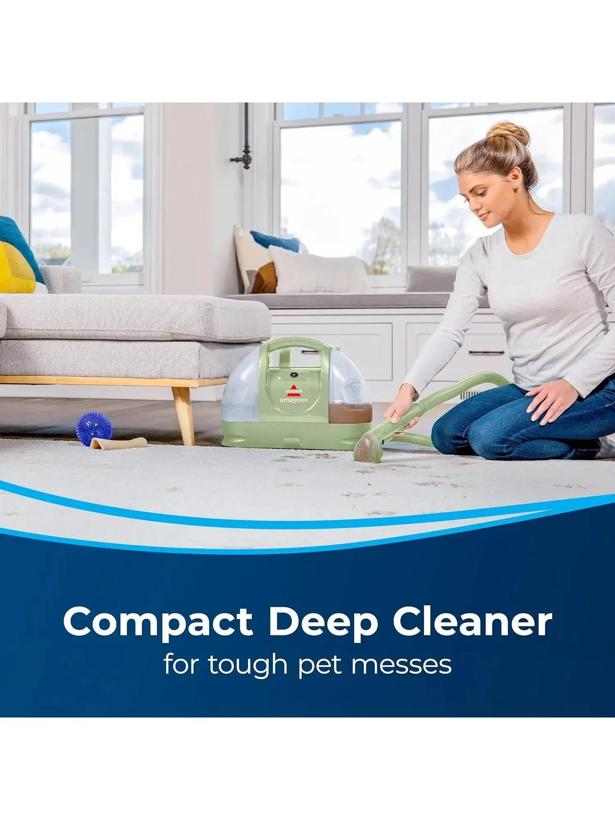 BISSELL Little Green Multi-Purpose Portable Carpet and Upholstery Cleaner, Car and Auto Detailer, with Exclusive Specialty Tools, Green - image 5