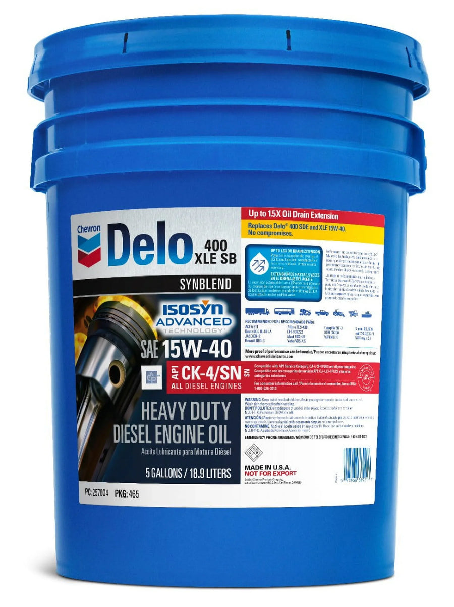 Delo 400 XLE SB Synthetic Blend SAE 15W - 40 Heavy - Duty Diesel Motor Oil 5 Gallon - image 1