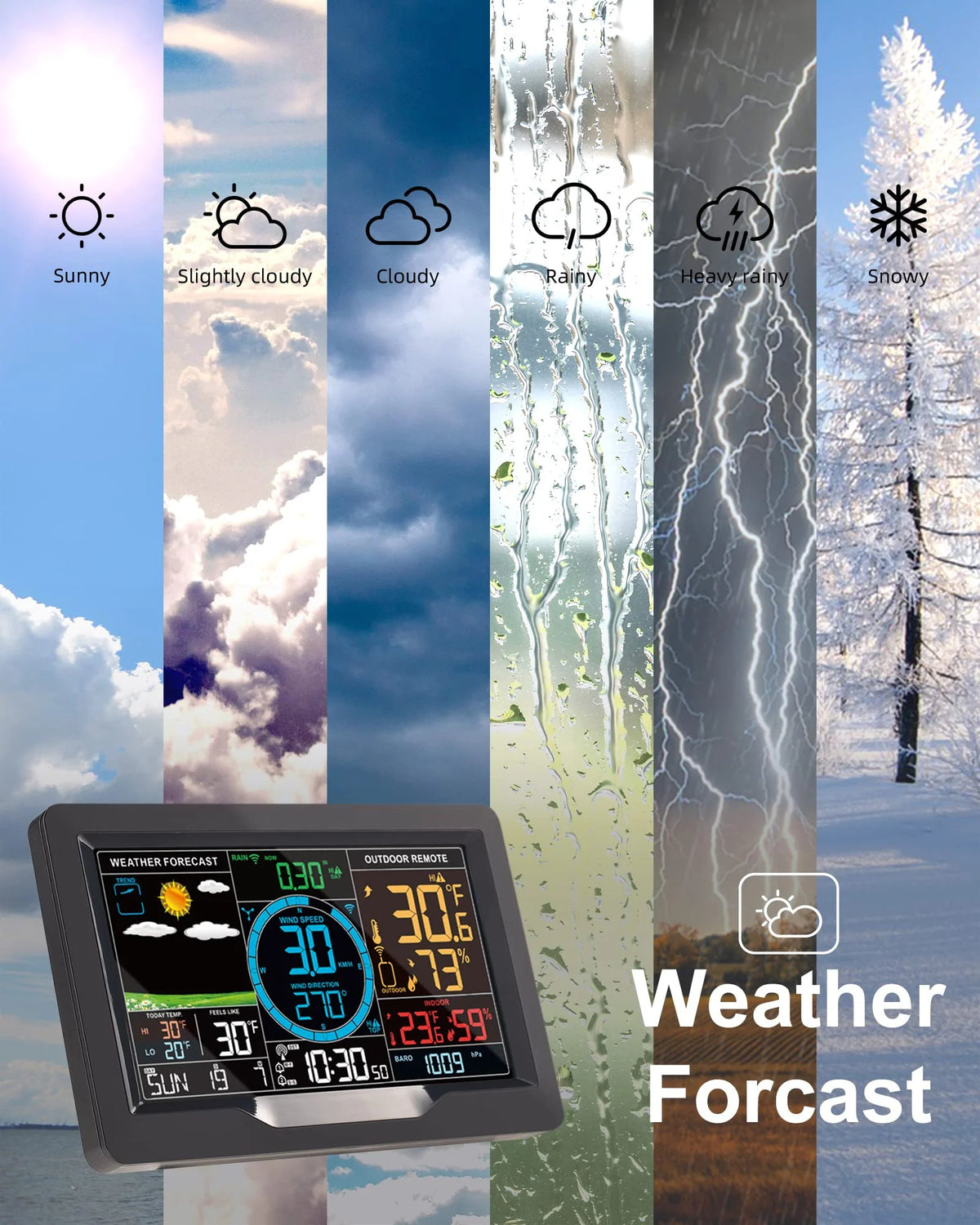 Professional Weather Station Wireless Indoor Outdoor Thermometer - image 4