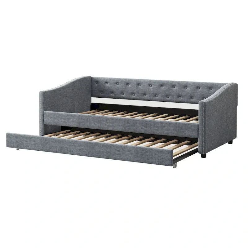 Christopher Knight Home Bennett Tufted Daybed Sofa with Storage Drawers and Stylish Curved Arms - image 6