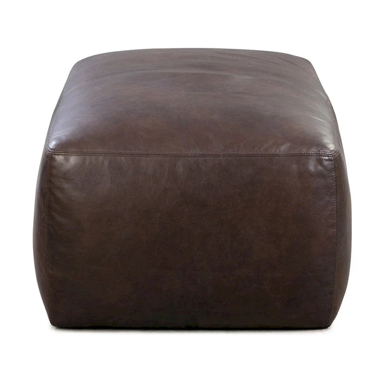 Poly & Bark Denver Leather Ottoman - Authentic Full Grain Italian Leather - image 33