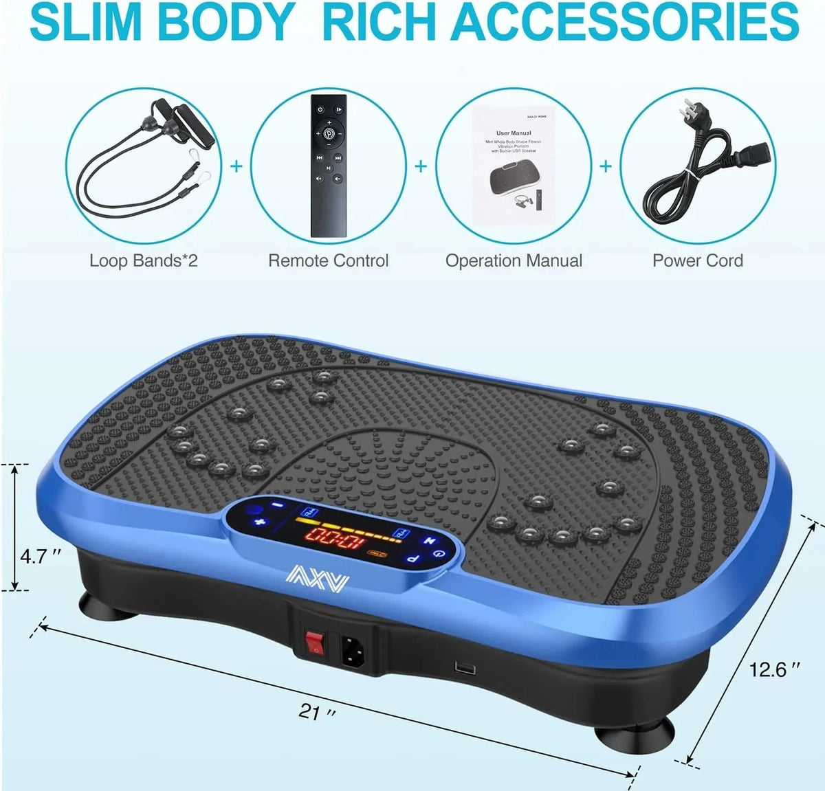 Vibration Plate Fitness Platform Exercise Machine Vibrating Lymphatic Drainage Shaking Full Body Shaker Workout Vibrate Stand Shake Board Sport Gym for Weight Loss Fat Burner for Women Men - image 18