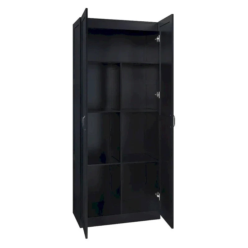 Modern Storage Wardrobe Cabinet with Doors and Multi Compartment Shelves - image 28