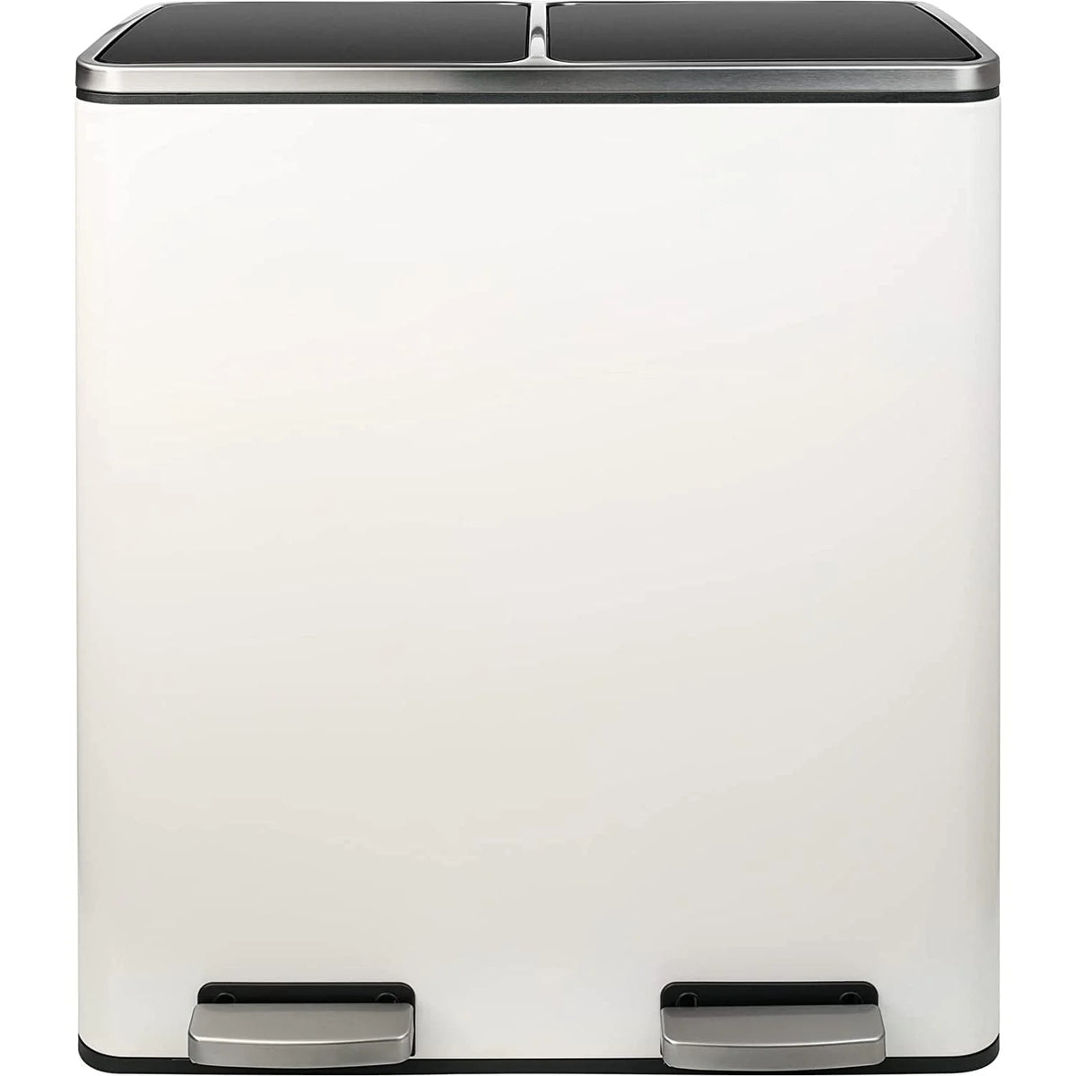 Arlopu 60 L/16 gal Dual Trash Can, Stainless Steel Garbage Can for Kitchen, Recycle Bin with Lid - image 19