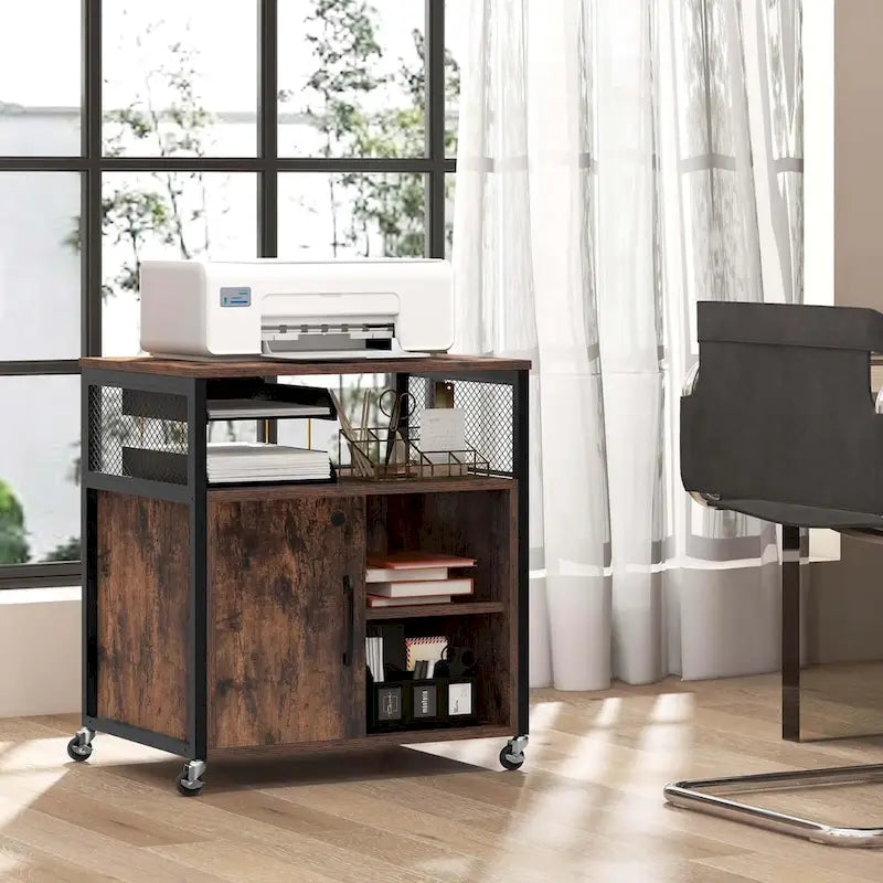 Costway Mobile File Cabinet with Charging Station & Cable - Learn More - image 5