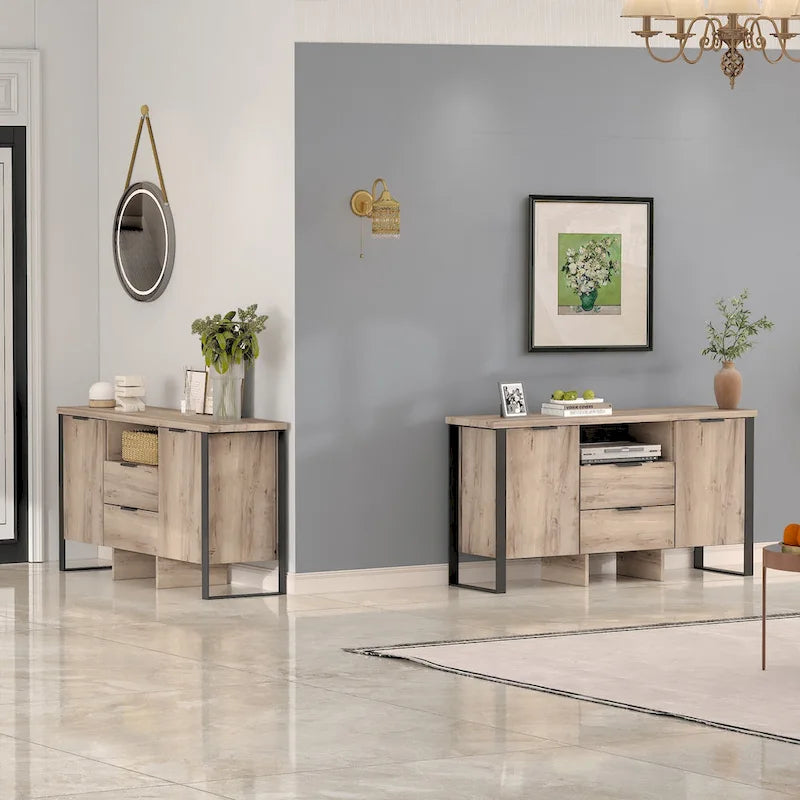 2-Door, 2-Drawer Storage Cabinet and TV Stand - image 16
