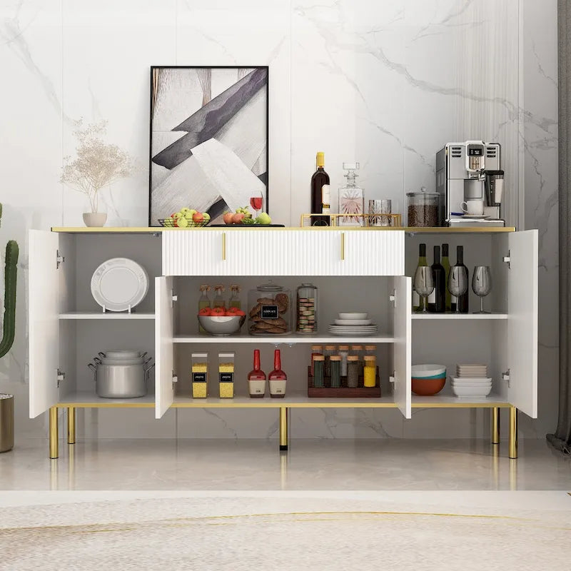 Pop-Up Door Sideboard Dresser Cabinet - Storage Console for TV - image 1