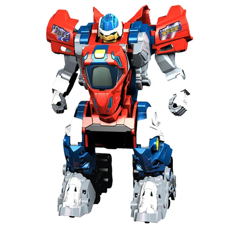 One-key Deformation Dinosaur Robot With Sound and Llight Music Dinosaur knowledge Remote Control Dinosaur RC Robot Toy Children - image 3