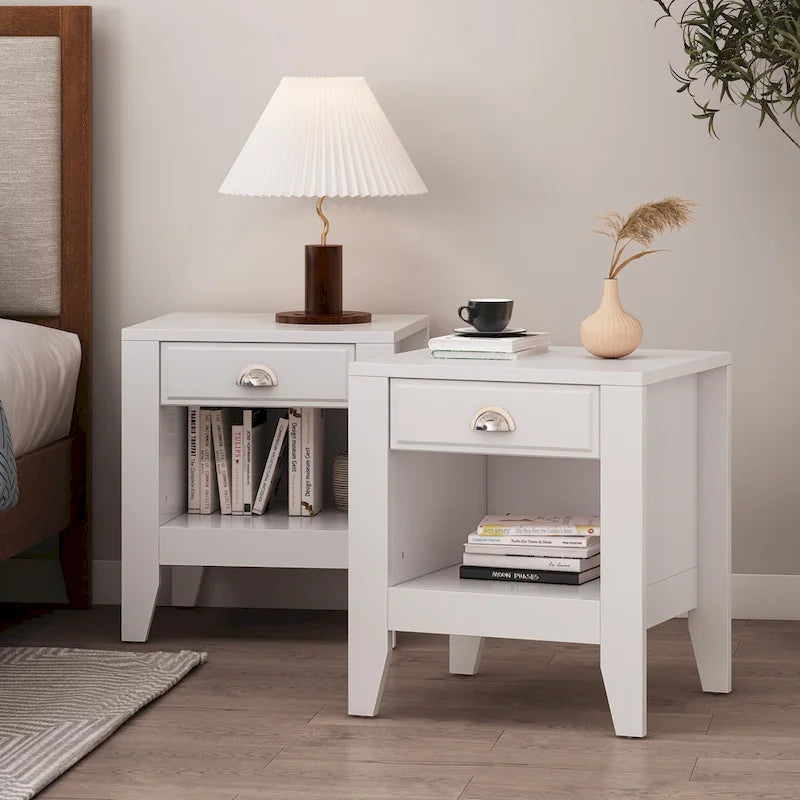 Set of 2 Foisy Faux Wood Nightstands with Drawer by Christopher Knight Home - image 9