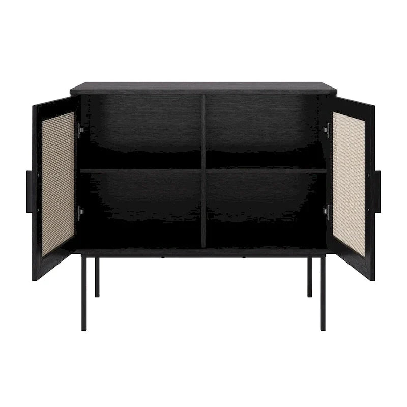 2-Door Rattan Storage Cabinet with Sideboard Design - image 16