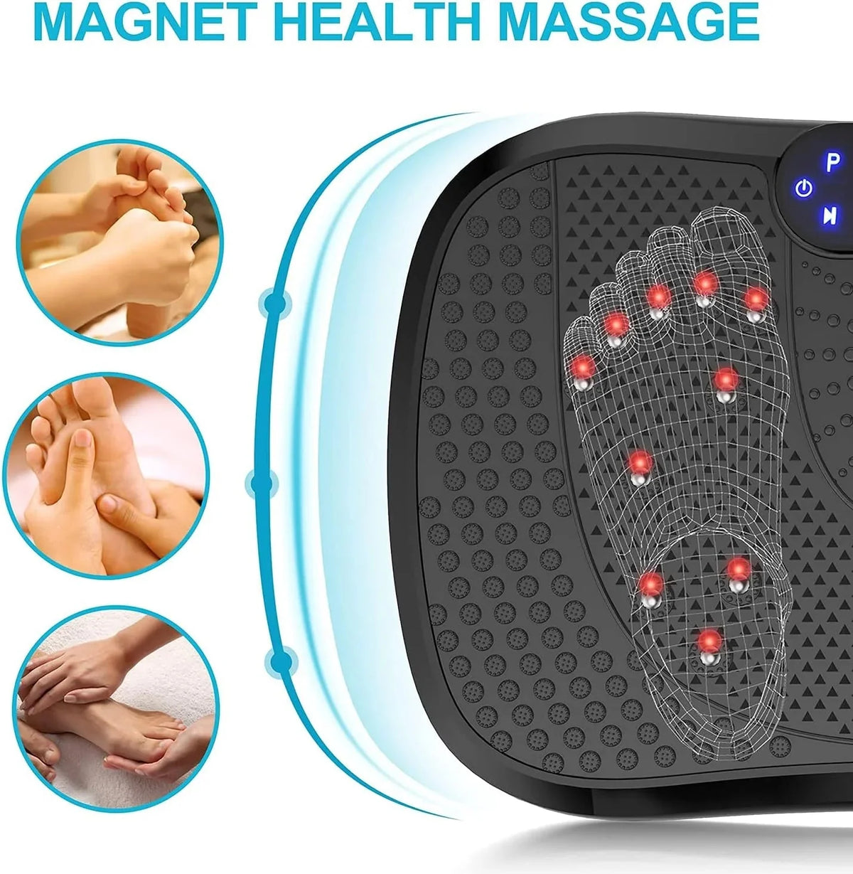 Vibration Plate Fitness Platform Exercise Machine Vibrating Lymphatic Drainage Shaking Full Body Shaker Workout Vibrate Stand Shake Board Sport Gym for Weight Loss Fat Burner for Women Men - image 30