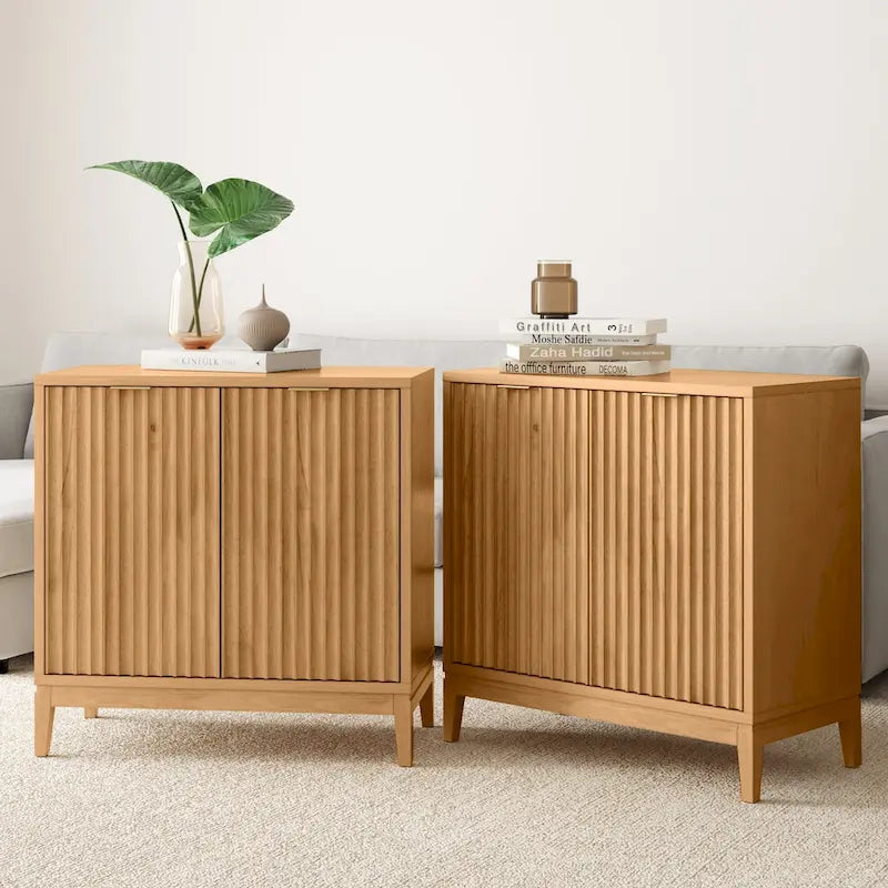Jasper Contemporary Sideboard - Kitchen Storage Cabinet with Elegant Fluted Doors - image 2