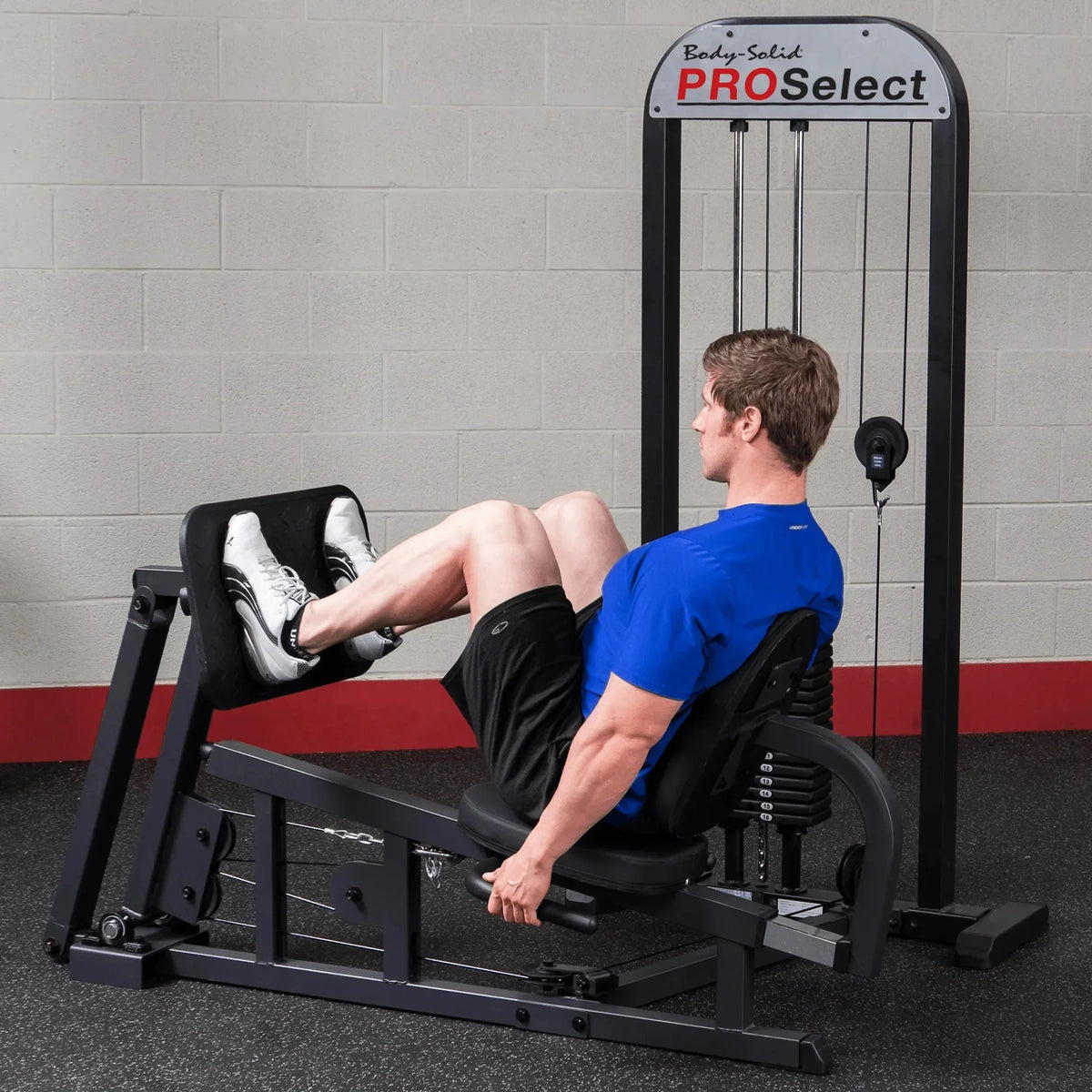Body Solid Pro Select Leg Press GLP STK/3 with 310 lb Stack, Oversized Rubberized Footplate, Double Beam Design, Commercial Bearings - image 2