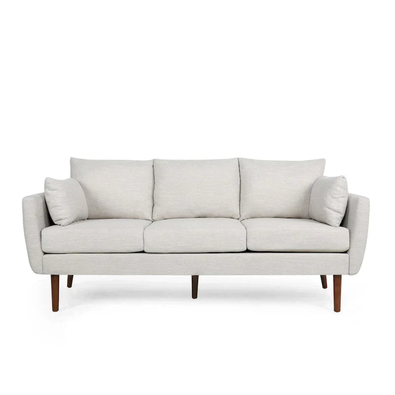 Contemporary 76.5-Inch 3-Seater Sofa with Birchwood Legs and Cushions - image 13