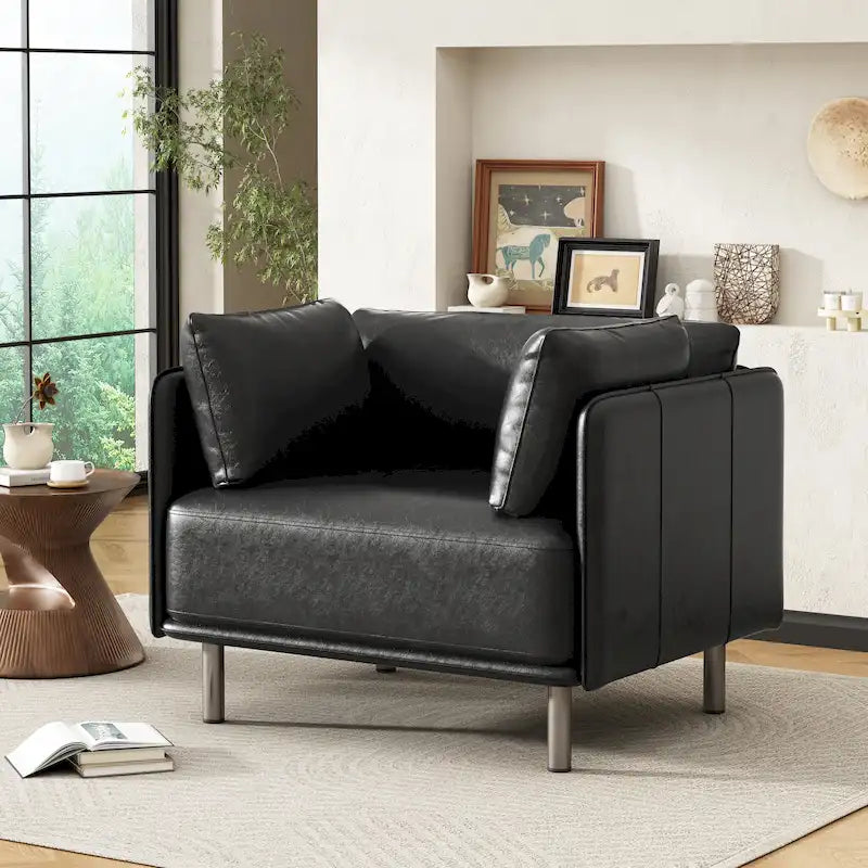 Christopher Knight Home Daphne Faux Leather Lounge Chair - image 5