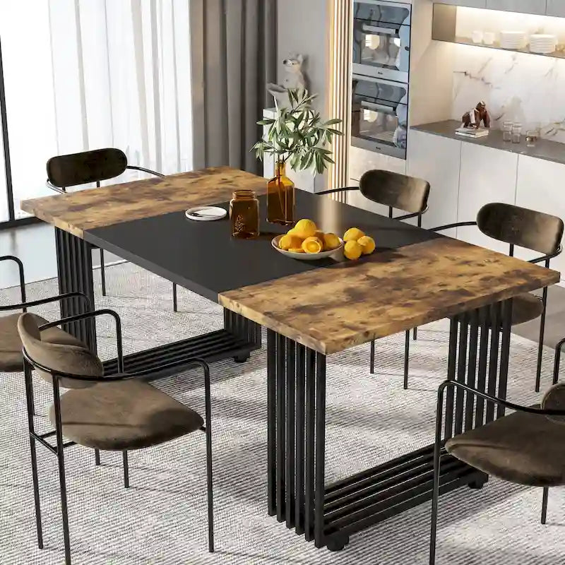 Contemporary 70.8-Inch White Dining Table for 6-8 Guests - image 6