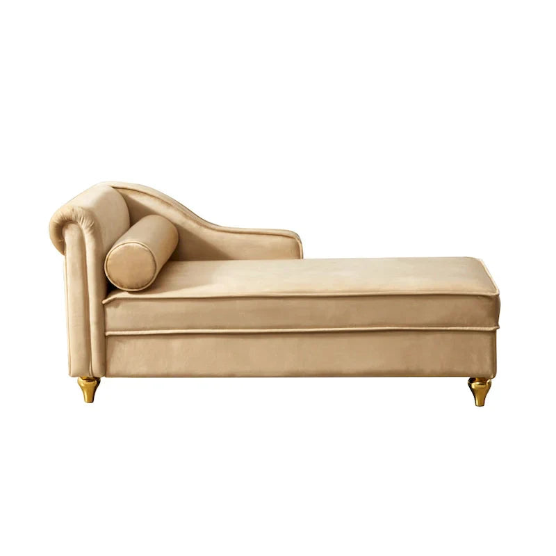 Contemporary Velvet Chaise Lounge Chair with Storage - image 14