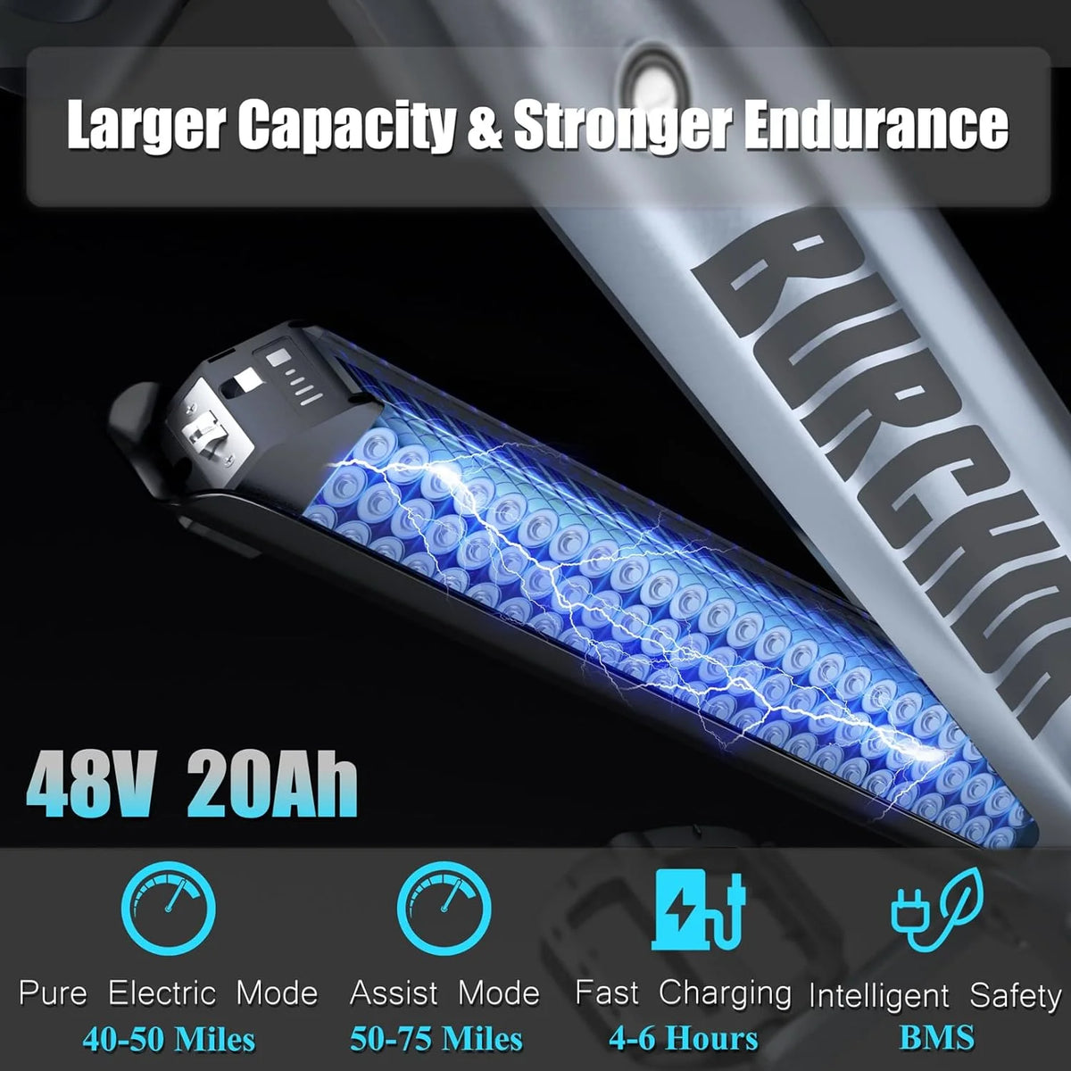 Electric Bike for Adults 26'', 1000W E - Mountain Bike 48V 30/20ah UL2849 Removable Battery, Fat Tire Ebike up to - image 10