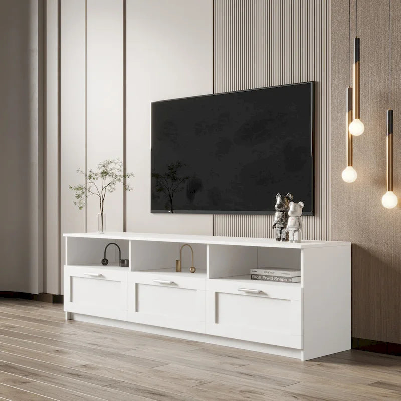 Contemporary 70.87" TV Cabinet with 3 Storage Drawers - Stylish Entertainment Center for Living Room - image 4